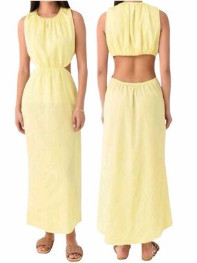 STARK X Rosemary Cutout Maxi Dress in Lemon Women’s Size Medium